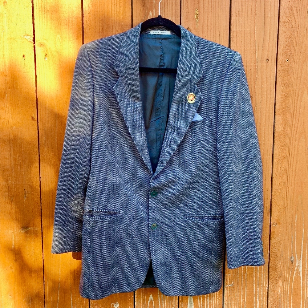 Yves Saint Lauren | Navy Wool Suit Blazer Jacket